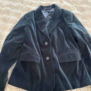 Like New Black Velvet Lands End Blazer Size 14